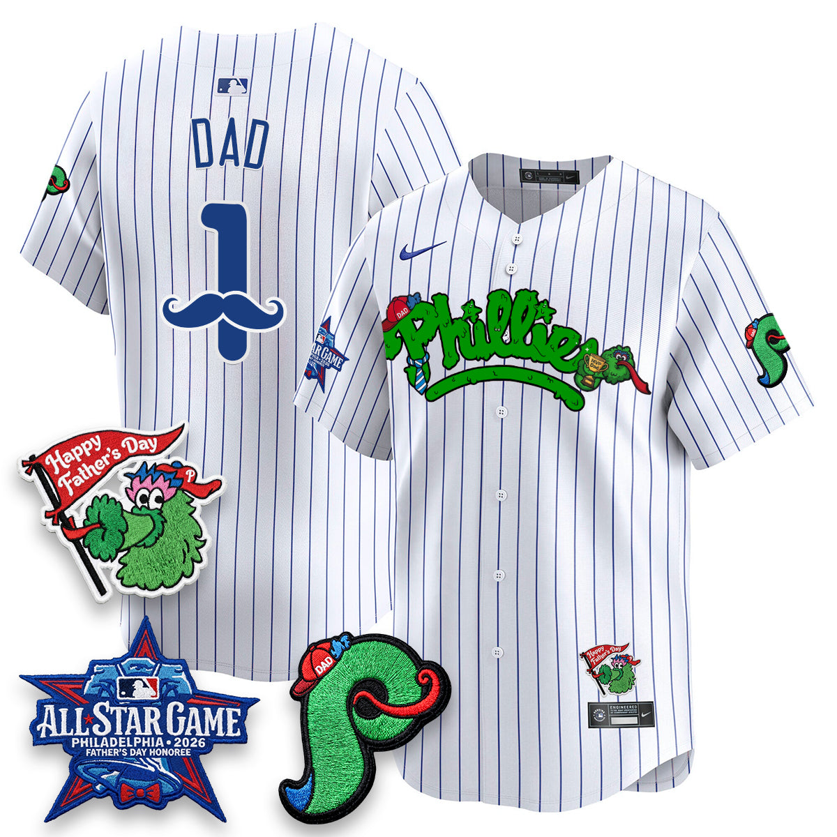 PHI Happy Father's Day Vapor Jersey - Stitched-DTD