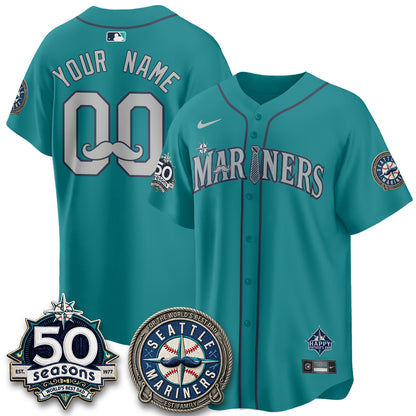 SEA Happy Father's Day Vapor Custom Jersey - Stitched-DTD