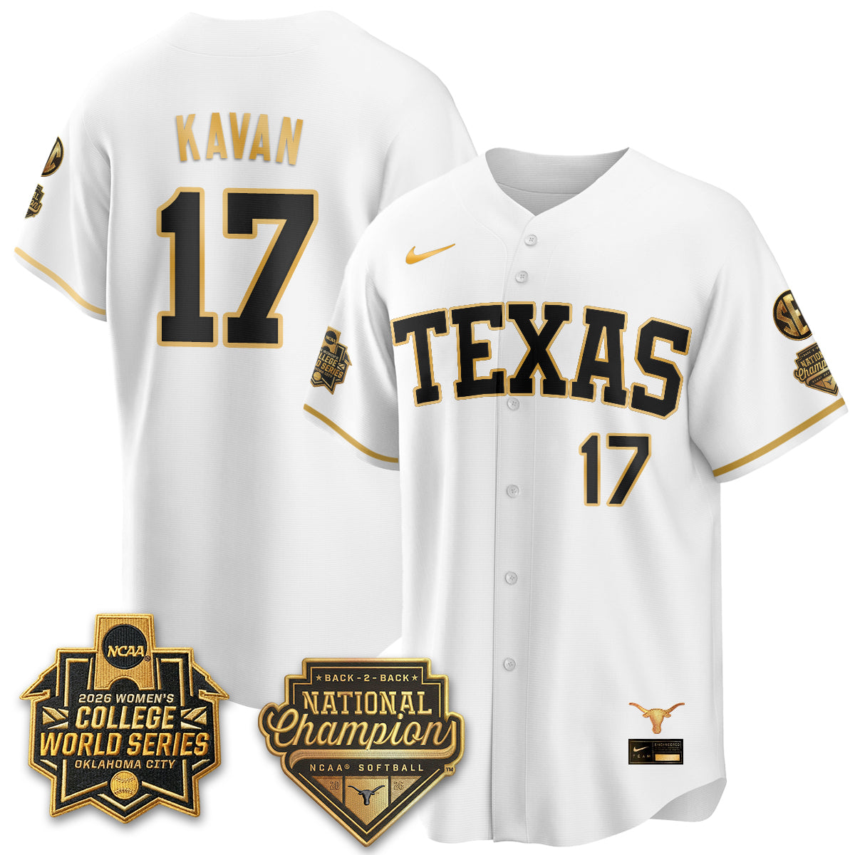 TEX Softball 2026 World Series (WCWS) Vapor Premier Limited Jersey - B2B Champs - All Stitched-DTD