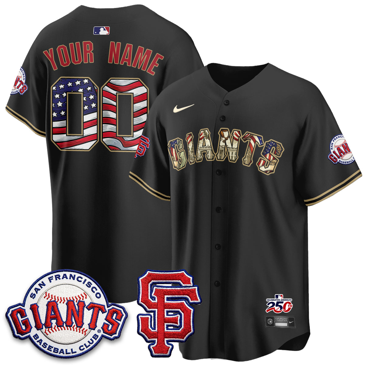 San Francisco Giants2026 Independence Day USA Custom Jersey - All Stitched-DTD