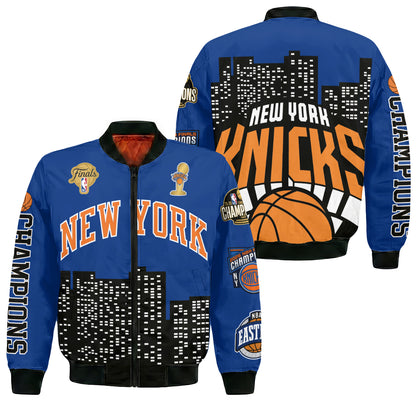 NYK 2026 NBA Finals Champions Limited Edition Bomber Jacket V2 - Printed-DTD