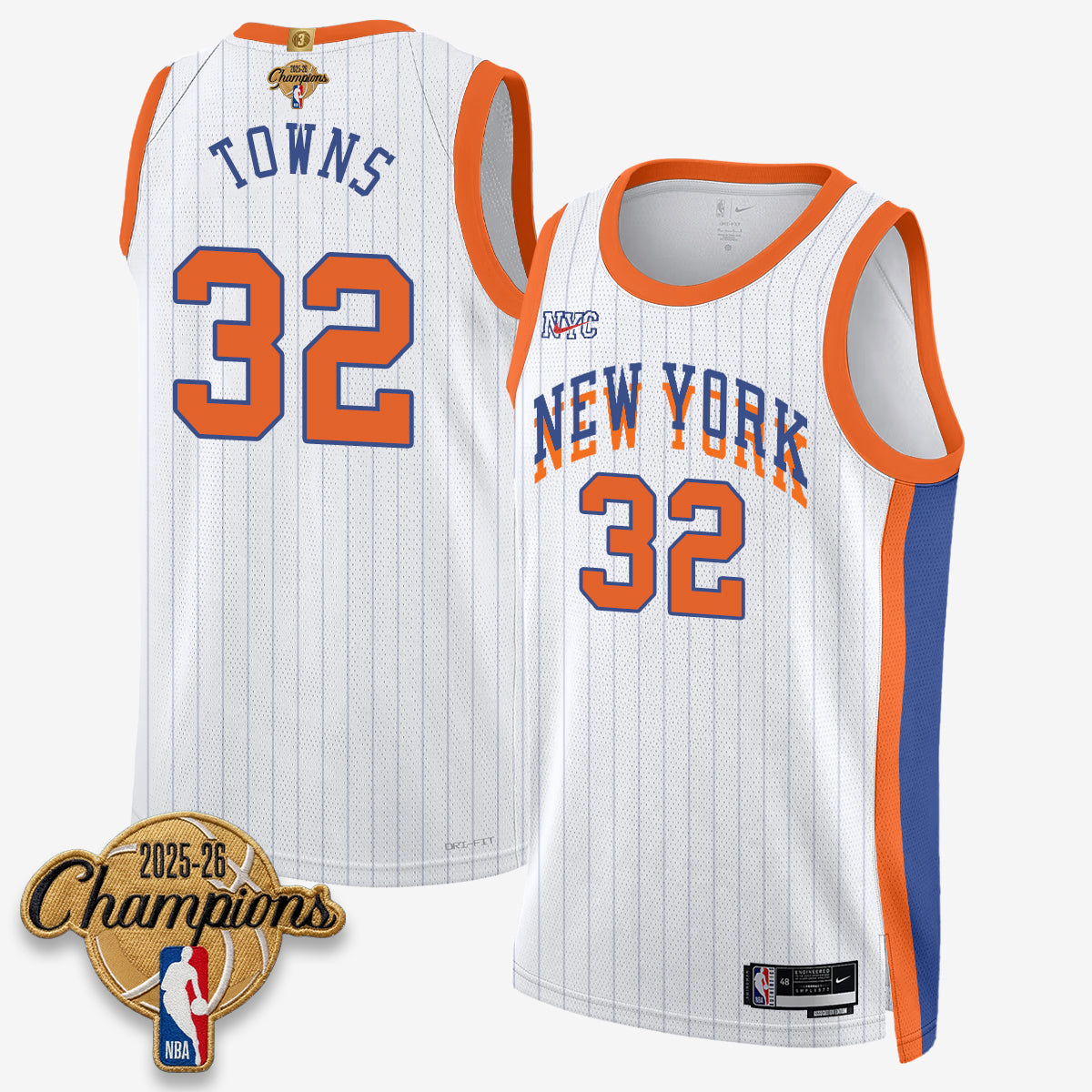 NYK 2026 Basketball Champions Vapor Jersey V2- Stitched-DTD