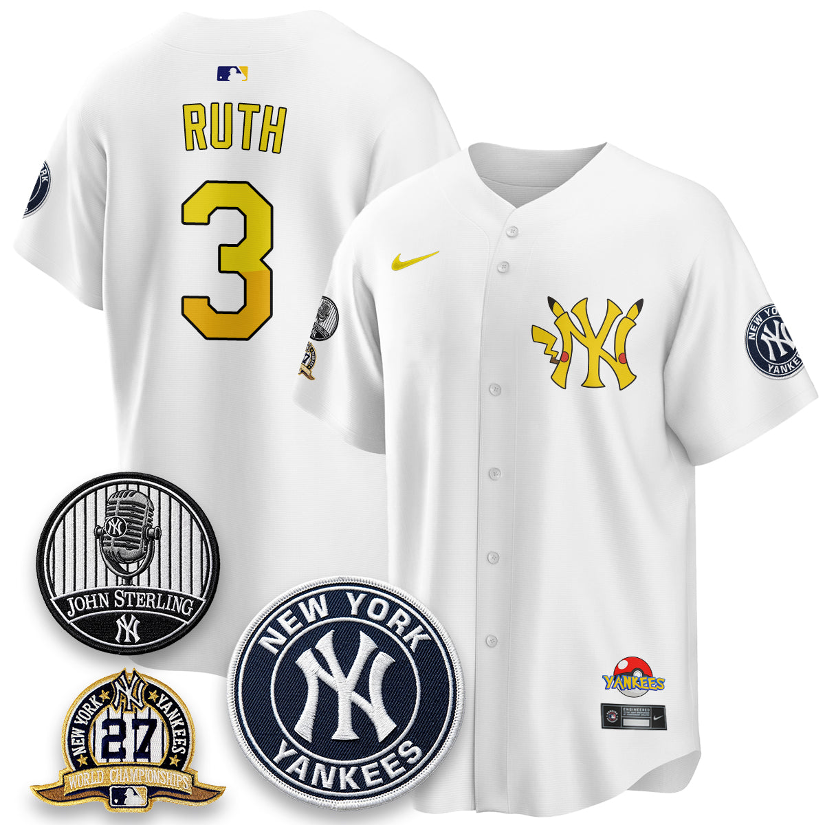 NYY x PKM Cartoon Limited Jersey -  Stitched-DTD