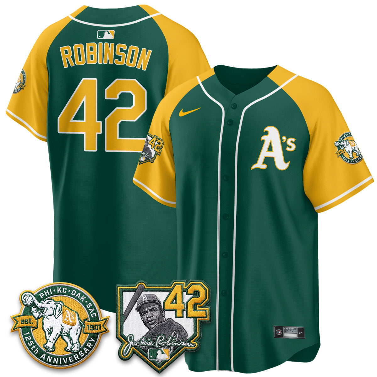OAK 2026 Jackie Robinson Day - Celebrating 125 Years Limited Vapor Jersey - All Stitched-DTD