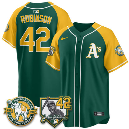 OAK 2026 Jackie Robinson Day - Celebrating 125 Years Limited Vapor Jersey - All Stitched-DTD