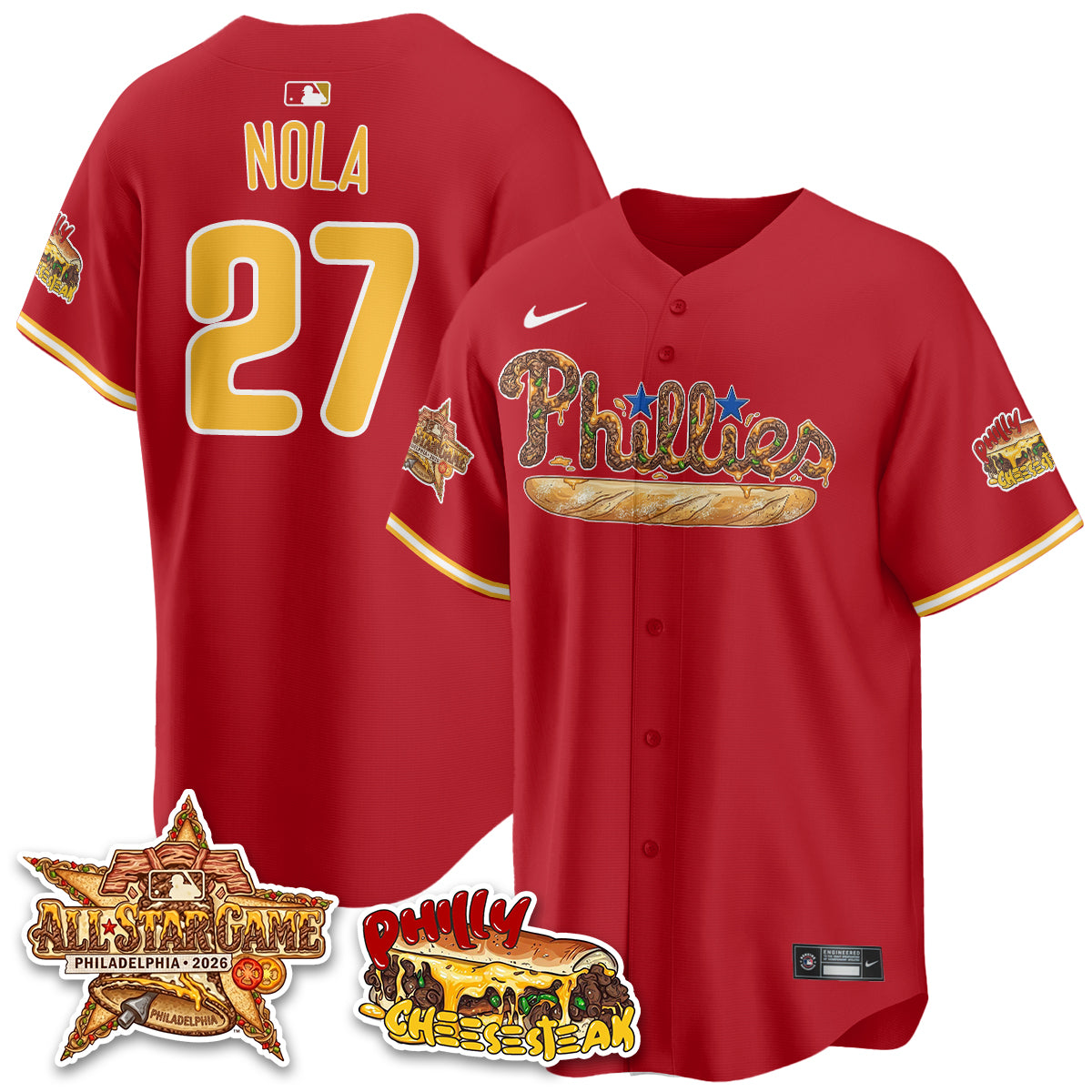 Philadelphia Phillies Cheesesteak Edition Vapor Limited Jersey - Stitched-DTD