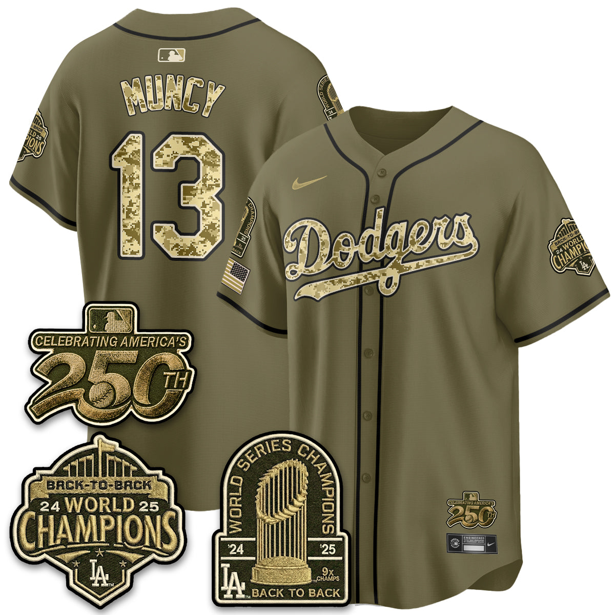 LAD Military Appreciation Game Day Jersey V2 - Stitched-DTD