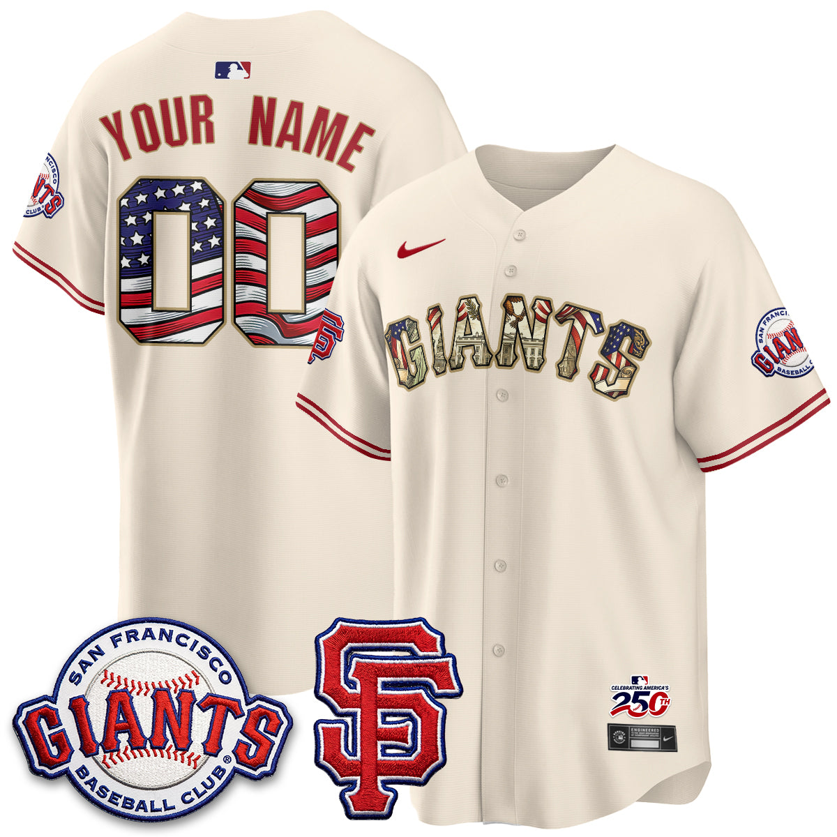San Francisco Giants2026 Independence Day USA Custom Jersey - All Stitched-DTD