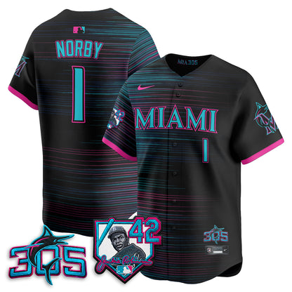 MIA 2026 Jackie Robinson New Era Vapor Limited Jersey - All Stitched-DTD