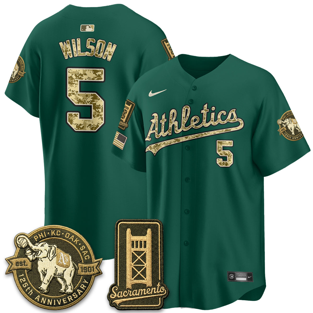 OAK Military Appreciation Game Day Jersey - Stitched-DTD