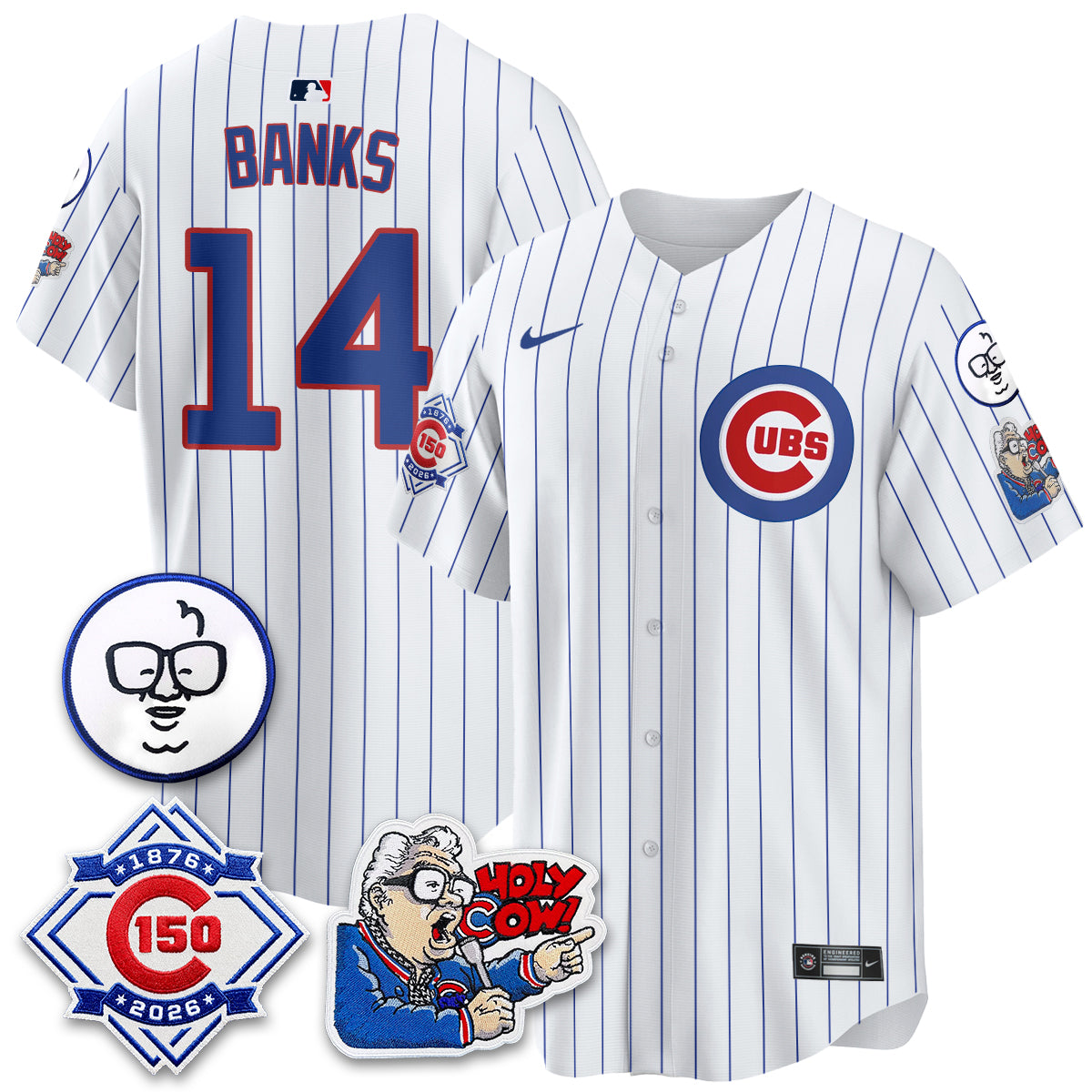 CHC 150th Anniversary Harry Caray Holy Cow Vapor Premier Limited Jersey - All Stitched V2-DTD