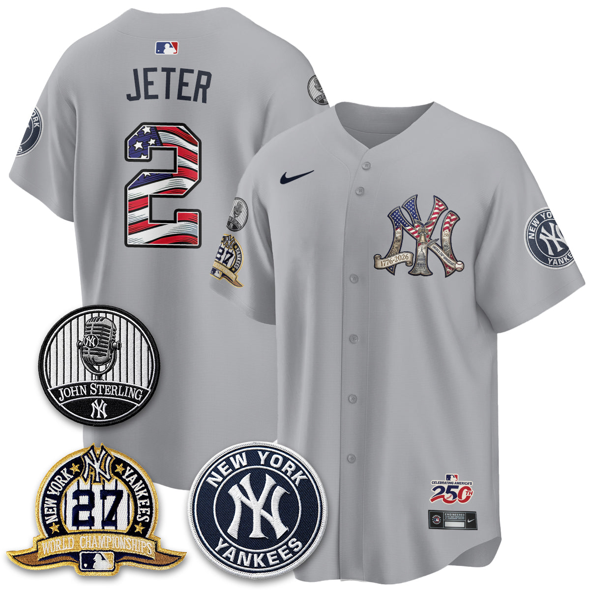 NYY Independence Day USA Vapor Limited Jersey - Stitched-DTD