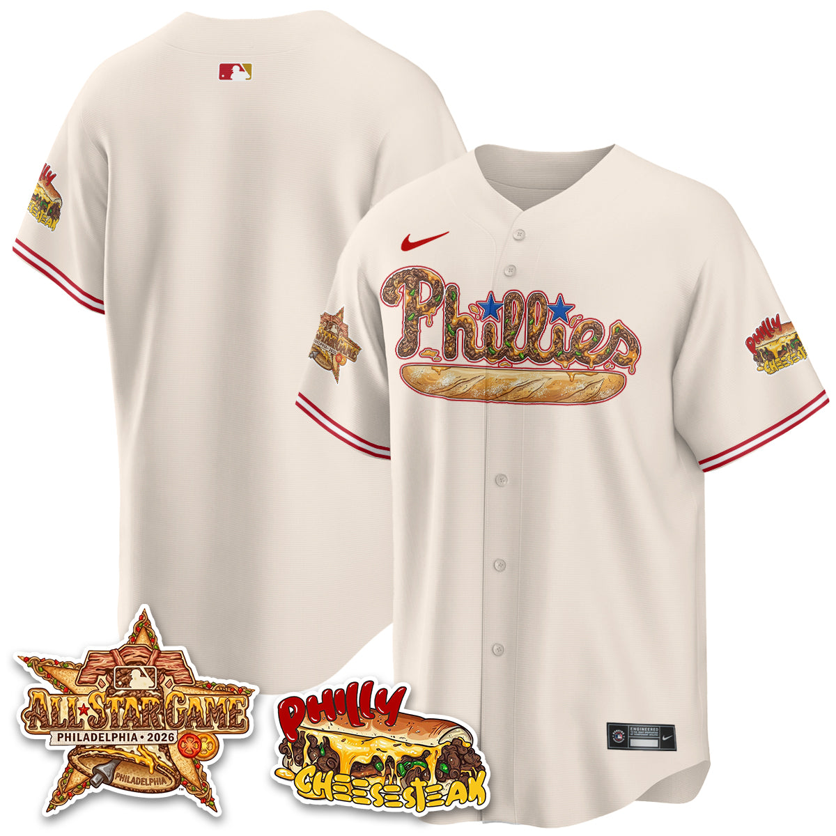 Philadelphia Phillies Cheesesteak Edition Vapor Limited Jersey - Stitched-DTD