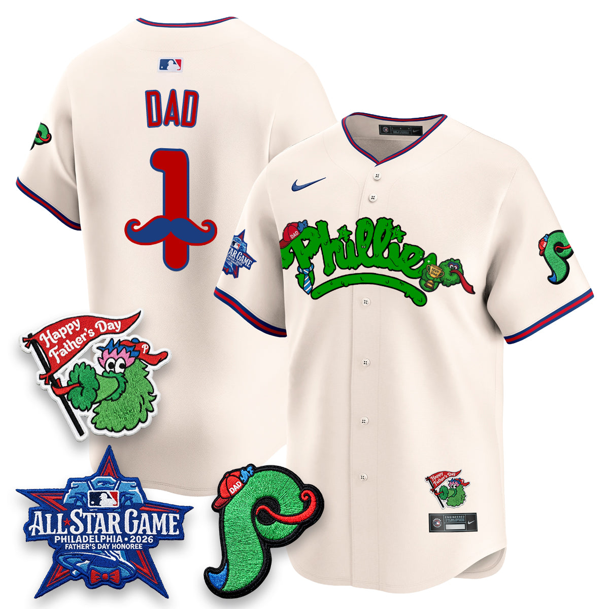 PHI Happy Father's Day Vapor Jersey - Stitched-DTD