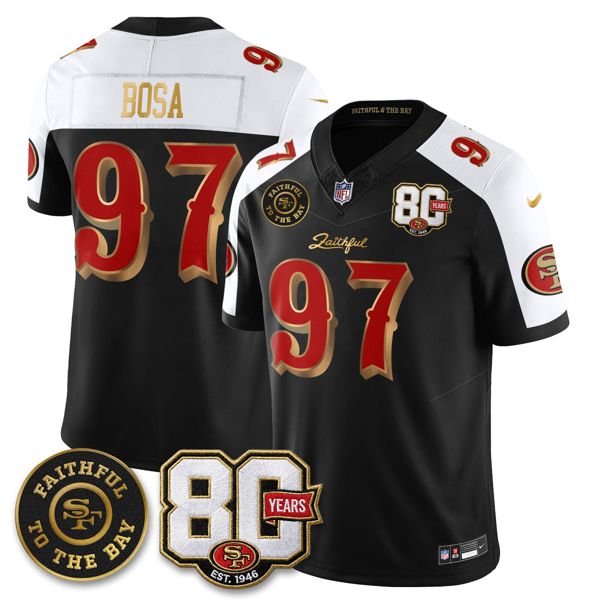 SF “Rivalries” Vapor Limited Jersey - Faithful To The Bay Patch - All Stitched-DTD