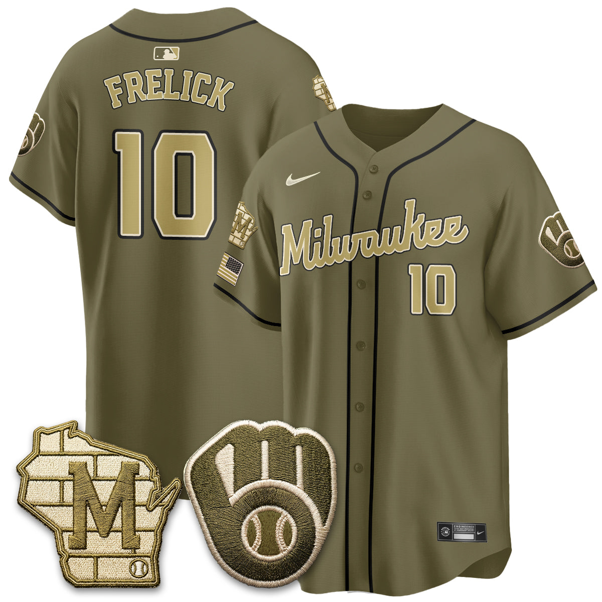 MIL New Era Olive 2026 Armed Forces Day Jersey - All Stitched-DTD