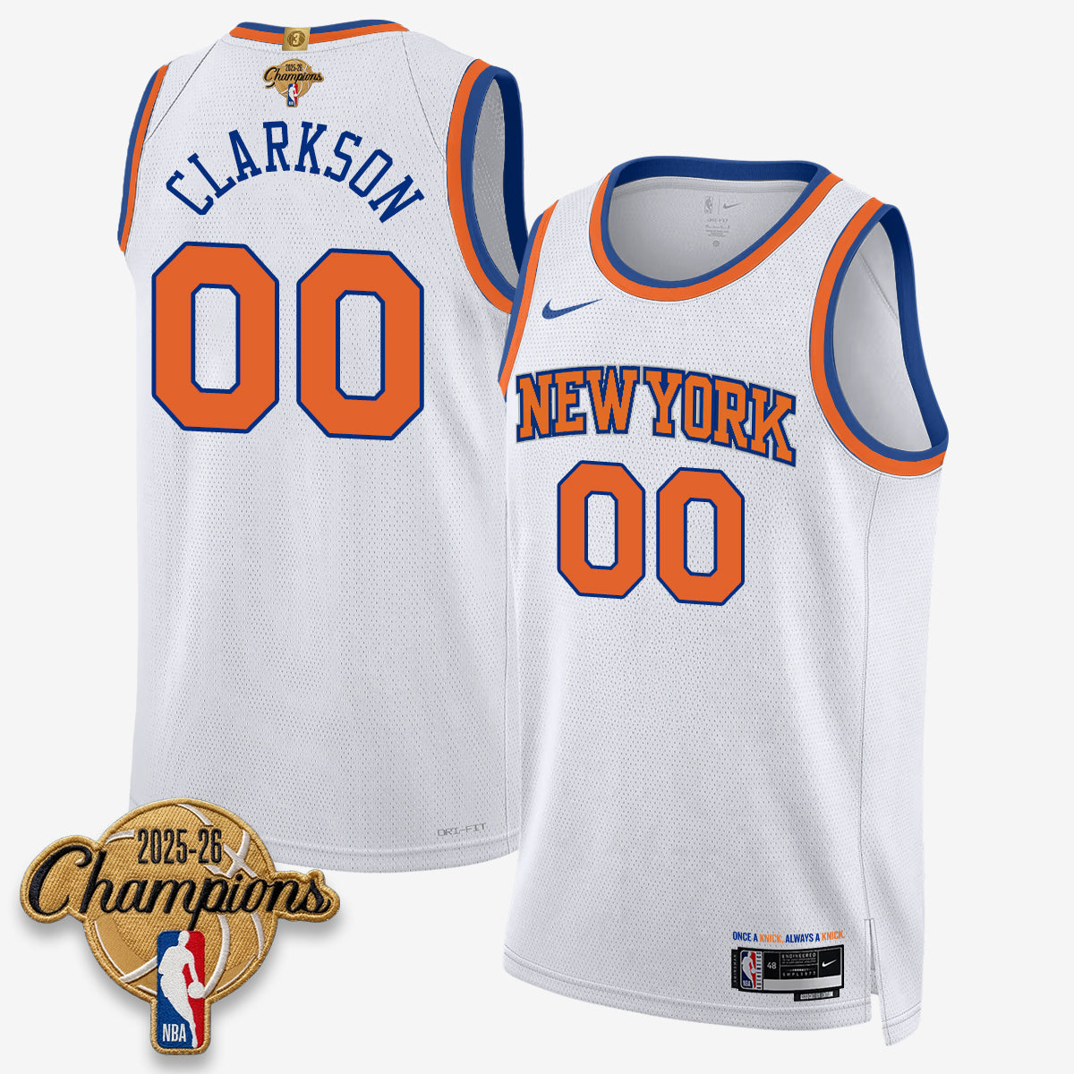 NYK 2026 Basketball Champions Vapor Jersey V2- Stitched-DTD