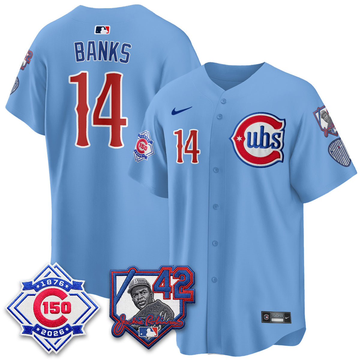 CHC 150th Anniversary & Jackie Robinson Day Patch Vapor Premier Limited Jersey - All Stitched-DTD