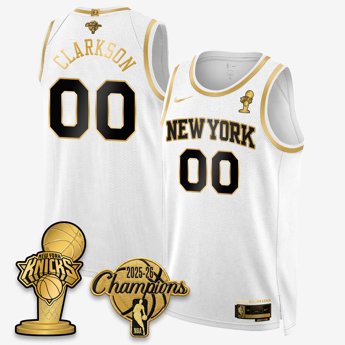 NYK 2026 NBA Champions Gold Edition Vapor Jersey - Stitched-DTD