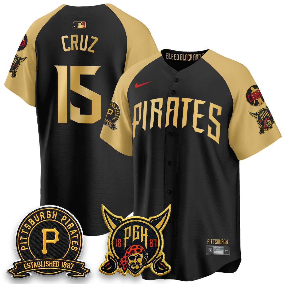 PIT Vapor Limited Jersey - Cobra & Est 1887 Patch - All Stitched-DTD