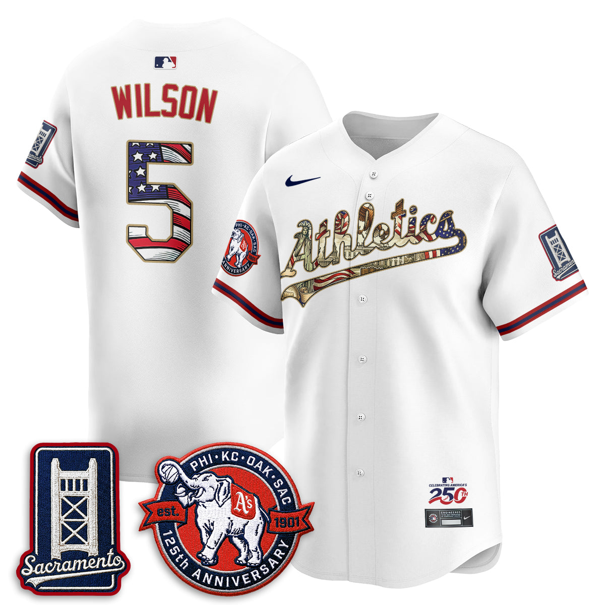 OAK  2026 Independence Day USA Vapor Jersey - Stitched-DTD