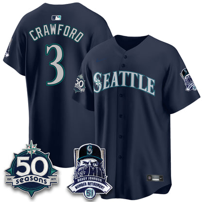 SEA Randy Johnson Vapor Limited Jersey V2- All Stitched-DTD