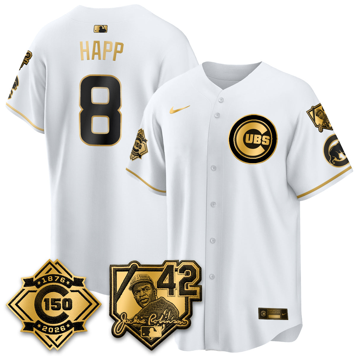 CHC 150th Anniversary & Jackie Robinson Day Patch Vapor Premier Limited Jersey - All Stitched-DTD