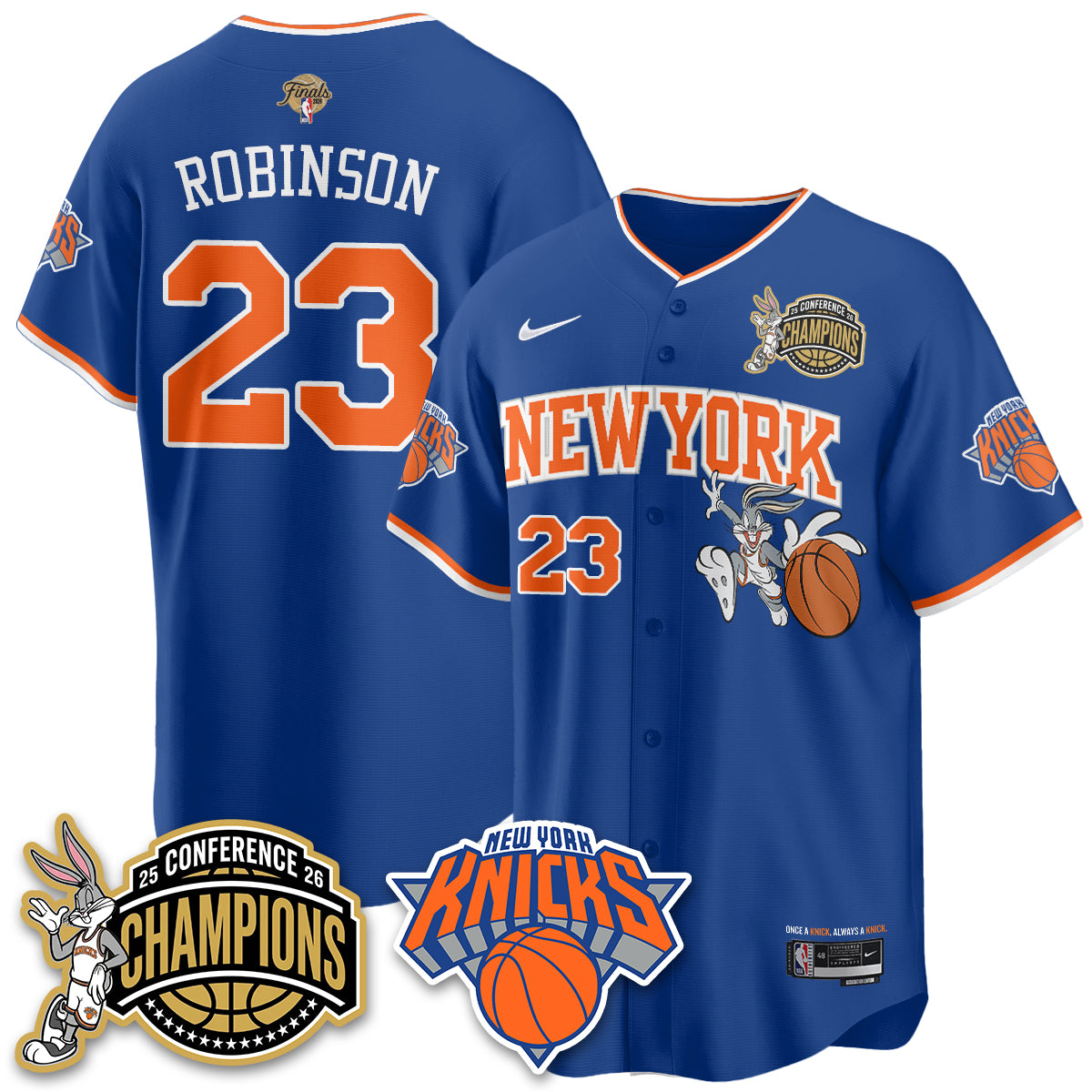 NYK 2026 NBA Finals x Bunny Vapor Jersey V2- Stitched-DTD
