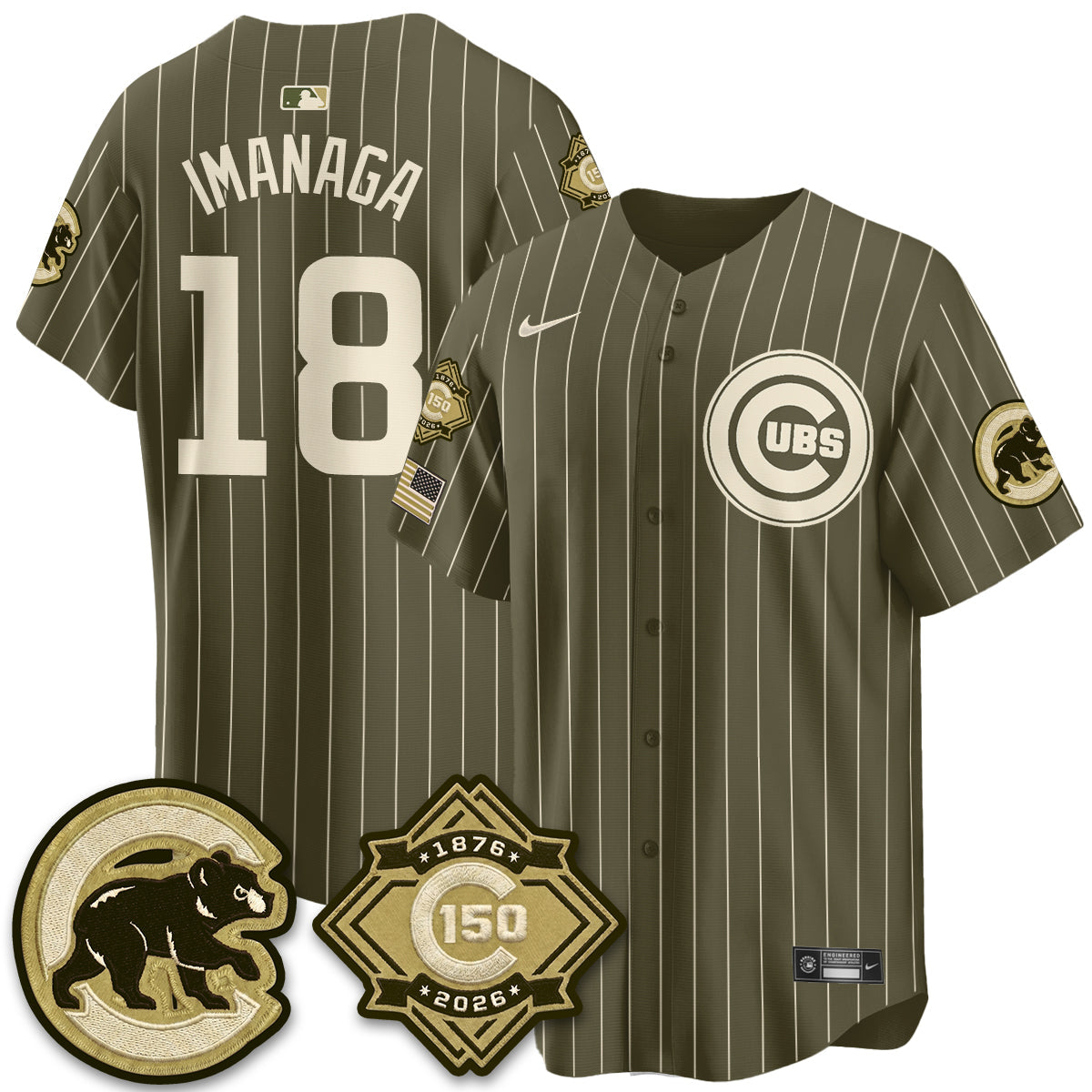 CHC New Era Olive 2026 Armed Forces Day Jersey -All Stitched-DTD