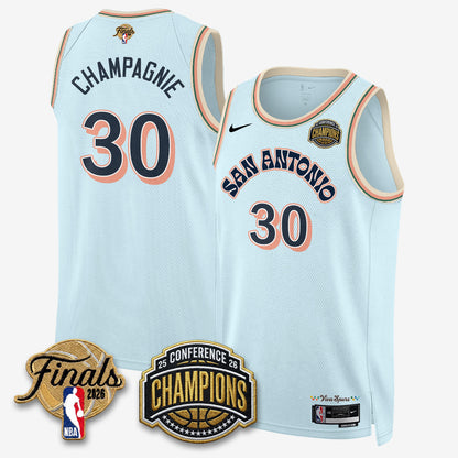SAS 2026 NBA Western Conference Champions Vapor City Edition Jersey - Stitched-DTD