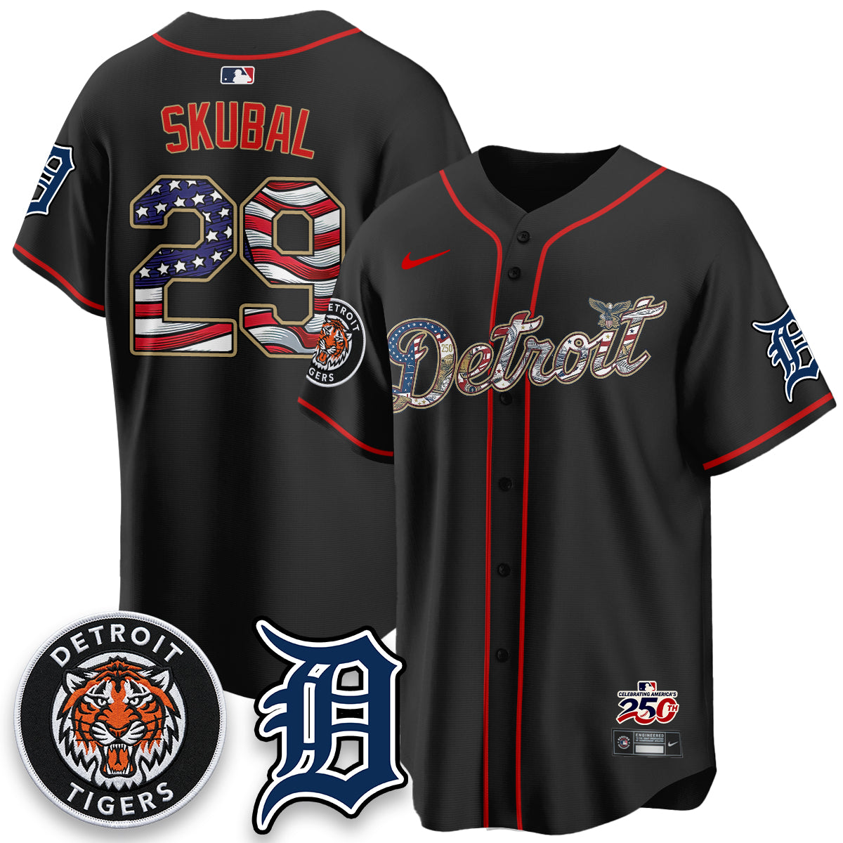 DET 2026 Independence Day USA Vapor Limited Jersey - Stitched-DTD