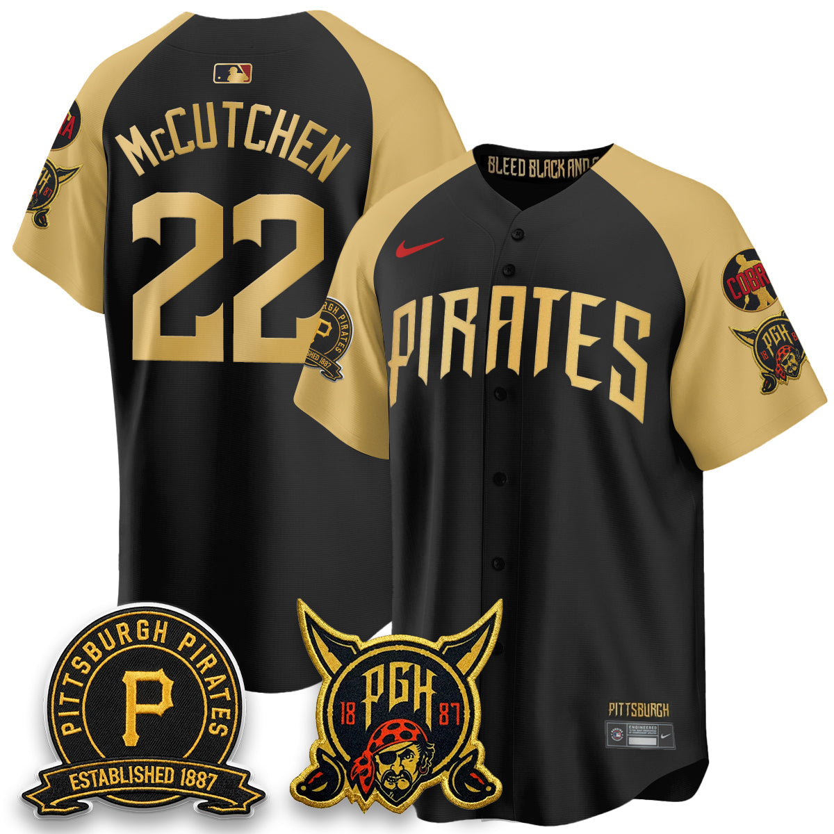 PIT Vapor Limited Jersey - Cobra & Est 1887 Patch - All Stitched-DTD
