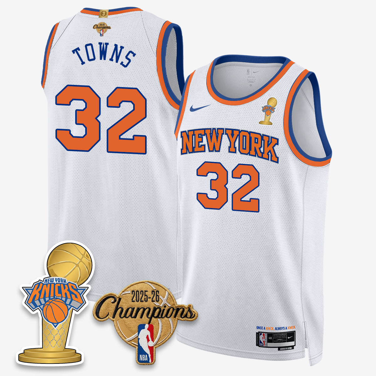 NYK 2026 Basketball Champions Vapor Jersey - Stitched-DTD