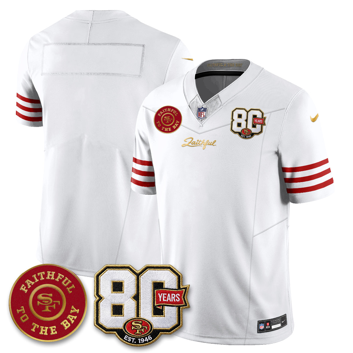 SF “Rivalries” Vapor Limited Jersey - Faithful To The Bay Patch - All Stitched-DTD