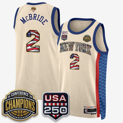NYK 2026 NBA Eastern Conference Champions x Fourth of July Vapor Jersey - Stitched-DTD