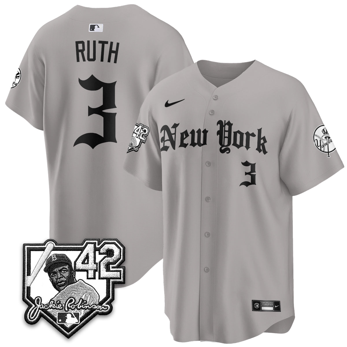 NYY 2026 Jackie Robinson Day Gothic Vapor Limited Jersey - All Stitched-DTD