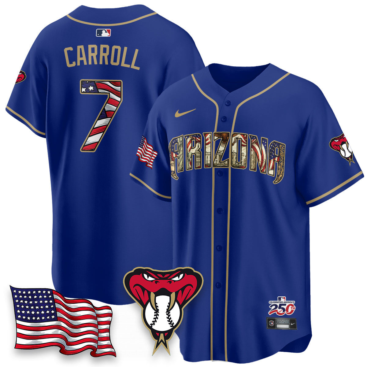 ARI 2026 Independence Day USA Vapor Limited Jersey - Stitched-DTD