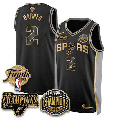 SAS 2026 NBA Western Conference Champions Vapor Special Edition Jersey - Stitched-DTD