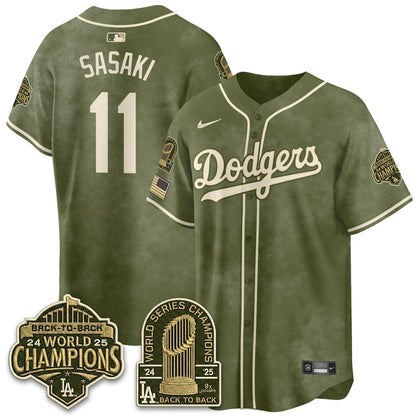 LAD New Era Olive 2026 Armed Forces Day Jersey -All Stitched-DTD