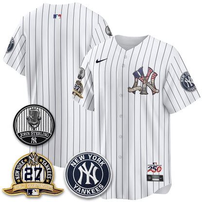 NYY Independence Day USA Vapor Limited Jersey - Stitched-DTD