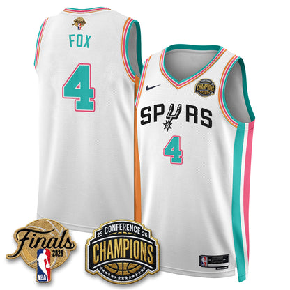 SAS 2026 NBA Western Conference Champions Vapor City Edition Jersey - Stitched-DTD