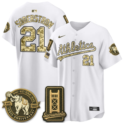 OAK Military Appreciation Game Day Jersey - Stitched-DTD