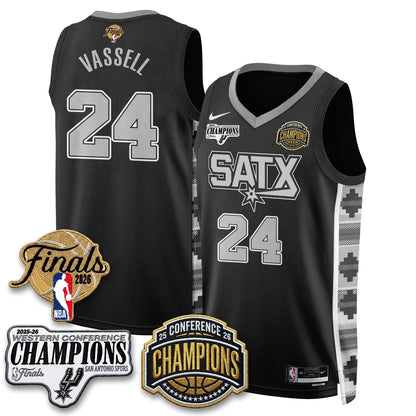 SAS 2026 NBA Western Conference Champions Vapor Jersey - Stitched-DTD