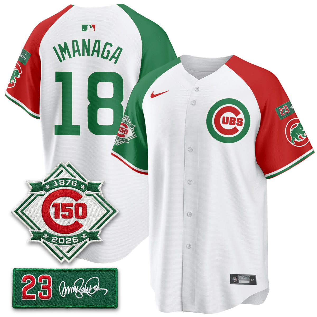 CHC Limited Mexico Jersey - 150th Anniversary + Ryne Sandberg Tribute Patch All Stitched-DTD