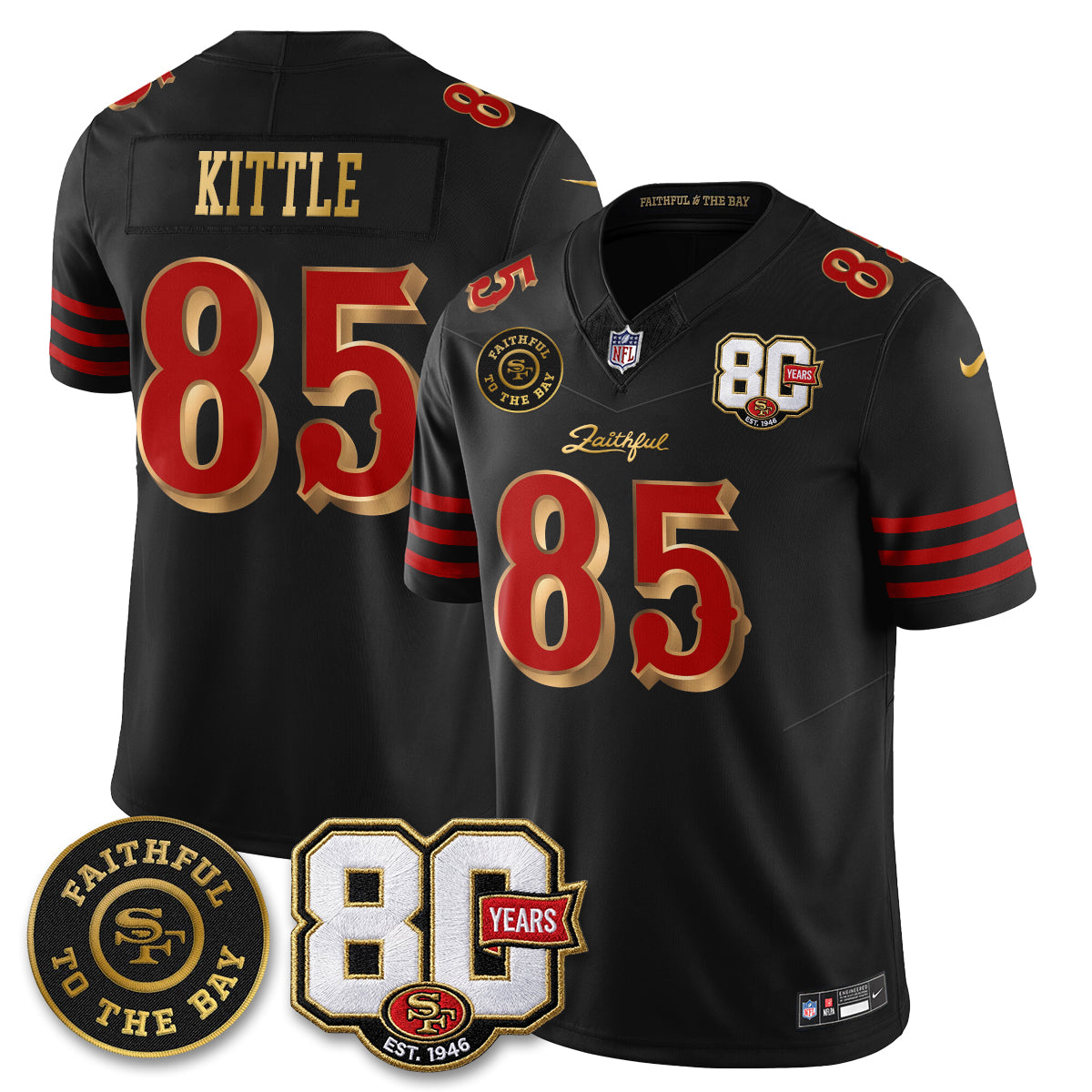 SF “Rivalries” Vapor Limited Jersey - Faithful To The Bay Patch - All Stitched-DTD