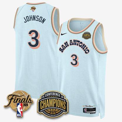 SAS 2026 NBA Western Conference Champions Vapor City Edition Jersey - Stitched-DTD