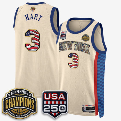 NYK 2026 NBA Eastern Conference Champions x Fourth of July Vapor Jersey - Stitched-DTD