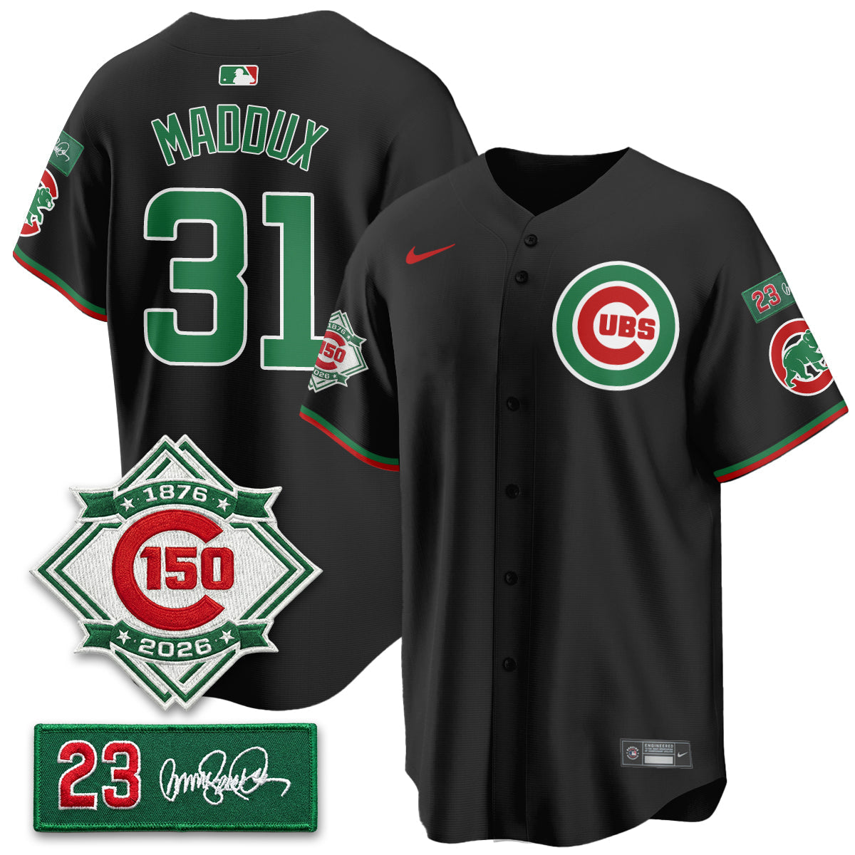 CHC Limited Mexico Jersey - 150th Anniversary + Ryne Sandberg Tribute Patch All Stitched-DTD