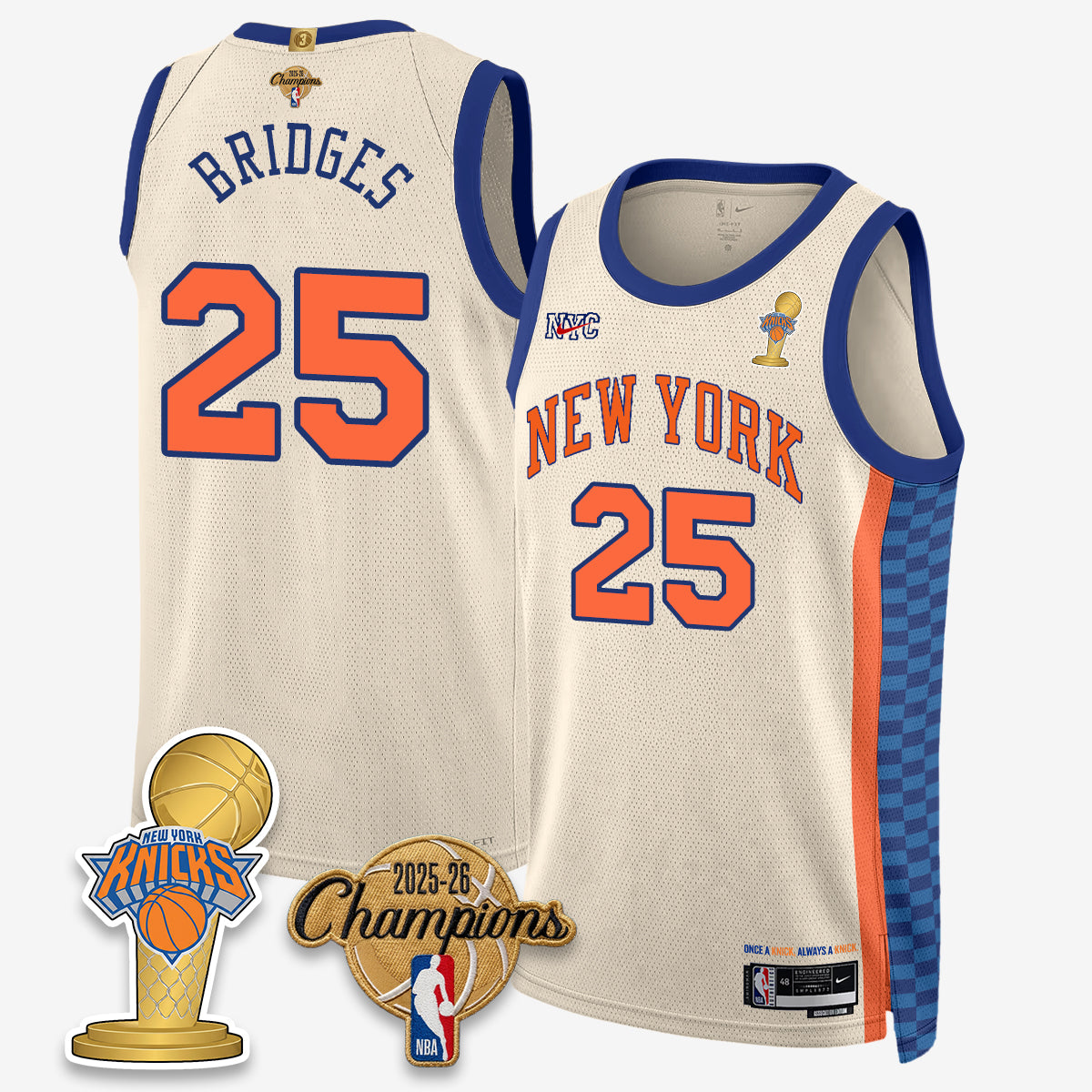 NYK 2026 Basketball Champions Vapor Jersey - Stitched-DTD