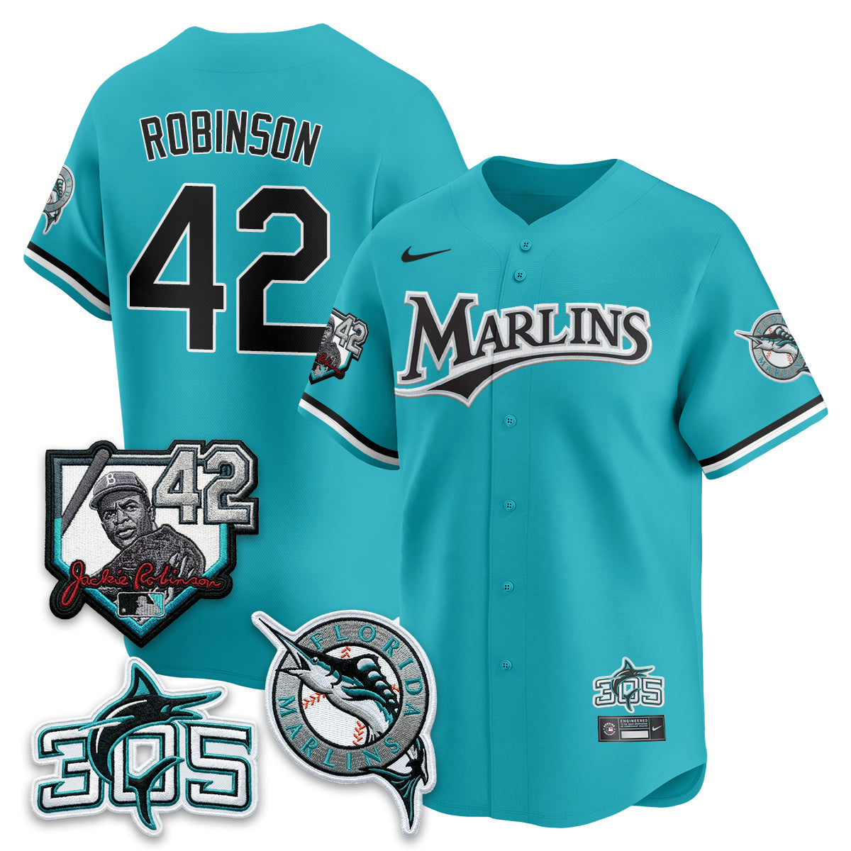 MIA 2026 Throwback Jackie Robinson New Era Vapor Limited Jersey - All Stitched-DTD